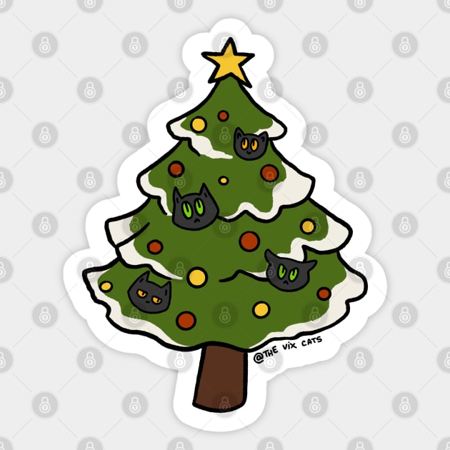 Marry Catmas! Sticker by The Vix Cats